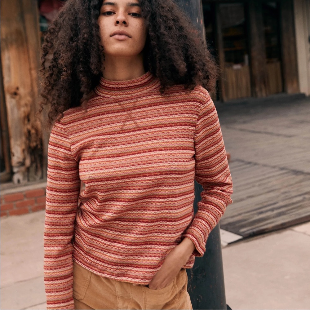 Christy Dawn Libby Top in Coral Stripe